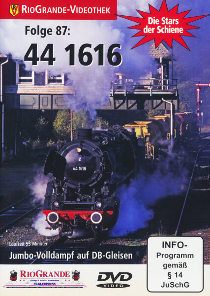 Die Stars der Schiene - Folge 87 - 44 1616 -Volldampf / DVD Nagelneu Versiegelt