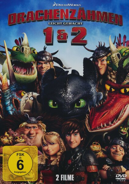 Drachenzähmen leicht gemacht 1&2  ( 2 DVDs )  - Top Zustand