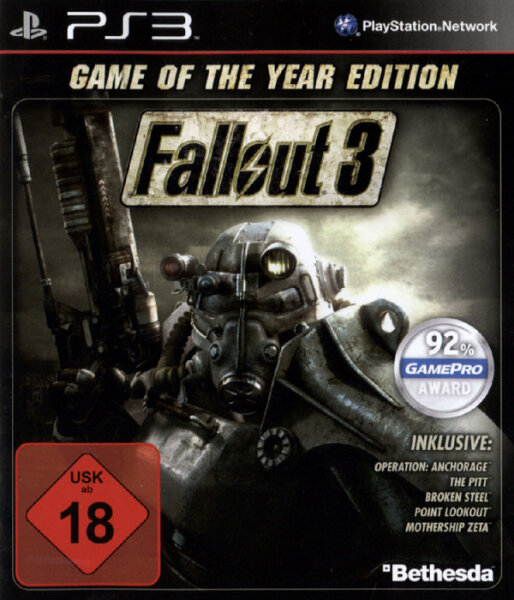 Fallout 3 - Game of the Year Edition / Playstation 3 + Handbuch *Guter Zustand*