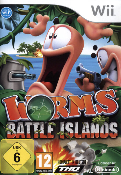 Worms Battle Island / Nintendo Wii / Wii U + Handbuch