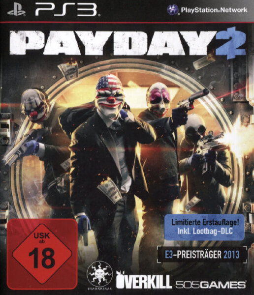 PAYDAY 2 / Playstation 3 / PS3 + Handbuch *Top Zustand*
