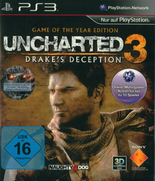 Uncharted 3 - Drakes Deception * PS3 + Handbuch *Top Zustand*
