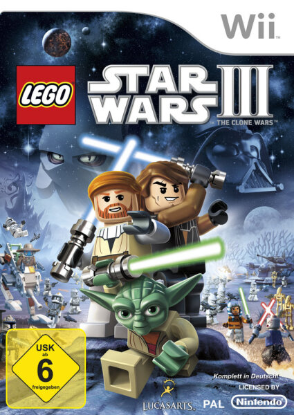 Lego Star Wars 3 - The Clone Wars / Nintendo Wii / Wii U + Handbuch