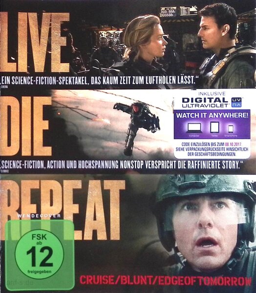 Edge of Tomorrow- Live Die Repeat / Blu-ray Film
