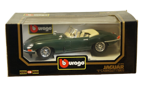 Bburago Jaguar E Cabriolet 1961 - cod.3016 - Jaguargrün