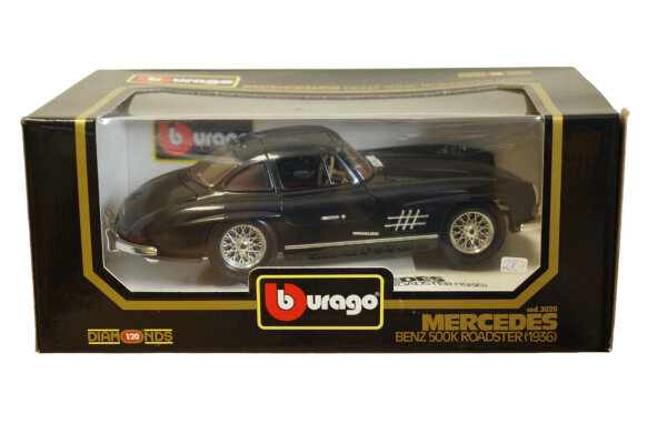 Bburago Mercedes Benz 500k Roadster 1926 - cod.3020 - Schwarz