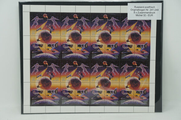 Briefmarken Russland 241-244  Postfrisch Raumfahrt 25p 1992 Michel 32€