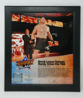 Brock Lesnar SummerSlam 2016 15 x 17 Framed Plaque w Ring Canvas