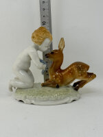 Hutschenreuther Kunstabteilung - Porzellanfigur Kind Putto REH / Selb