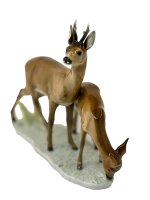 Hutschenreuther Kunstabteilung Figur Rehwild Bock mit Ricke