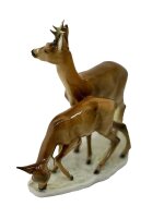 Hutschenreuther Kunstabteilung Figur Rehwild Bock mit Ricke