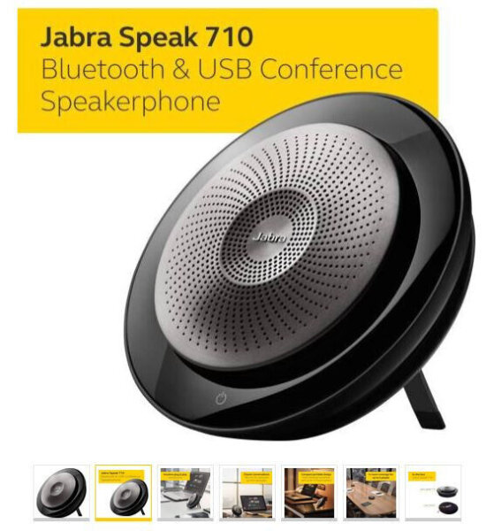 Jabra SPEAK 710 MS-VoIP-Freisprechtelefon / Konferenz für Tisch 10W (Bluetooth)