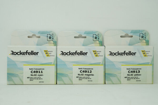 Kompatible für HP Jet-500 C4911 C4912 C4913 Tintenpatronen Cyan Magenta Yellow