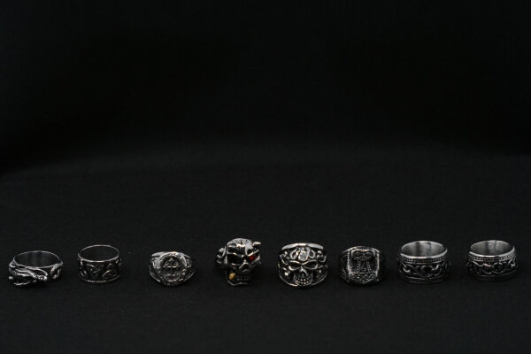 Konov Jewelry Ringe Herrenschmuck Handschmuck Gothik Punk Mode Vintage Männer
