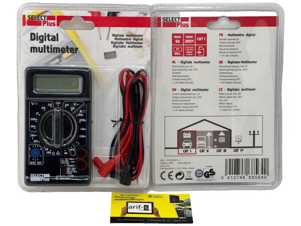 LCD Digital Multimeter Select Plus/Voltmeter Strom Messgerät Amperemeter/Ohmmeter