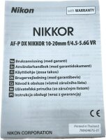 Nikon AF-P DX 10-20mm f/4.5-5.6G VR - Full Set - 12 Monate Gewähr