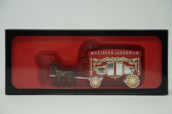 Preiser H0 22156 Spiegelwagen mit Pferde "Circus Jaeger"  OVP