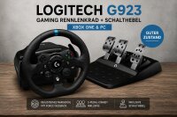 Logitech "G923" Gaming Rennlenkrad + Schalthebel / Xbox One & PC / Guter Zustand