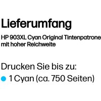 Original HP T6M03AE "903XL" Druckerpatrone / Blau/Cyan / Brandneu