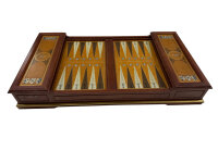Vintage Franklin Mint Excalibur Backgammon Set / Metallprägung Spielfiguren 1988