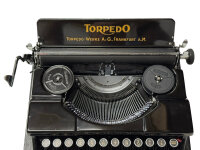Alte Schreibmaschine der Marke TORPEDO Vintage Antik mit Koffer