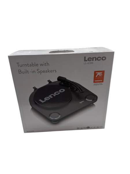 Lenco LS-40BK - Plattenspieler / integrierten Lautsprechern / Riemenantrieb NEU