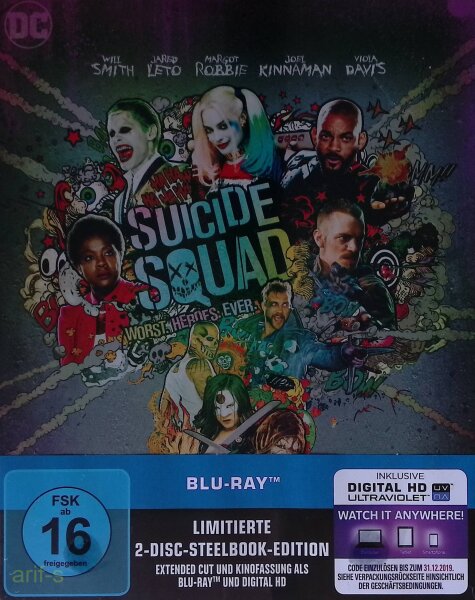 Suicide Squad [Limited Steelbook Edition] Blu-Ray / Brandneu