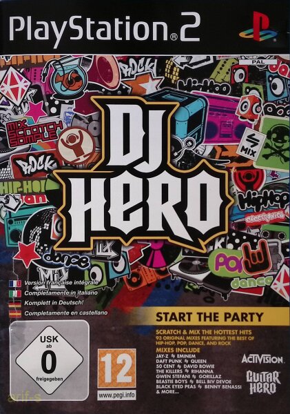DJ Hero Spiel ohne Turntable / Playstation 2 / PS2 + Handbuch - Top Zustand