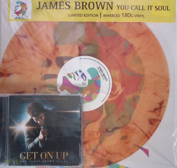 James Brown – You Call It Soul-Brown- Marbled Vinyl + CD ,LP - M (Mint) Brandneu