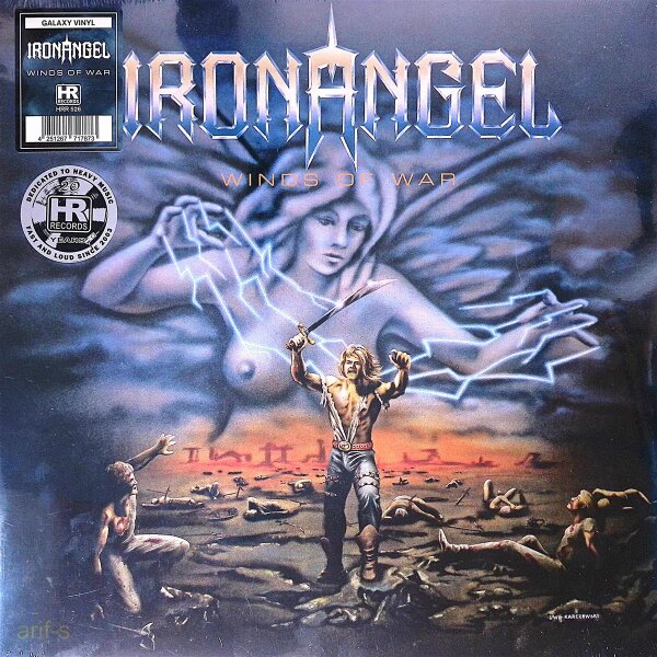 Iron Angel – Winds Of War- Blue/Black Galaxy Vinyl, LP, Album- M (Mint) Brandneu