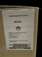 MOOD - KL-611 Kugellautsprecher / PA System / 6W - 3W - 100V / 26cm / Weiß / Neu