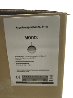 MOOD - KL-611 Kugellautsprecher / PA System / 6W - 3W - 100V / 26cm / Weiß / Neu