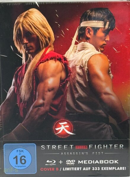 Street Fighter Assassins Fist Mediabook BluRay + DVD Cover B Film Nagelneu