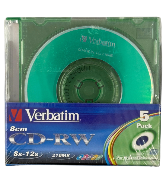 Verbatim - 8cm CD-RW 5er Pack / 8x-12x / 210MB / farbig / Brandneu