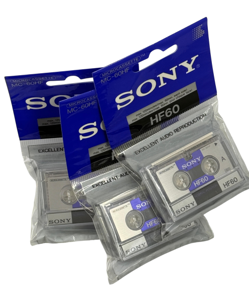 3x Sony - MC-60HF Mikrokassetten / Max. 120 min. / Brandneu