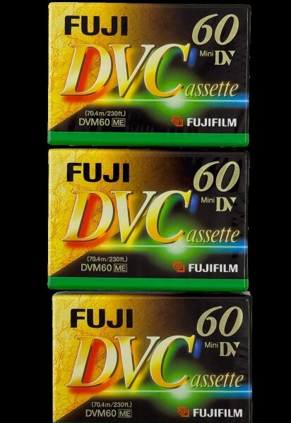 3x Fujifilm DVC/DVM60ME - MiniDV Kassetten / 60min / Brandneu