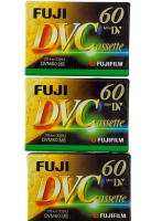 3x Fujifilm DVC/DVM60ME - MiniDV Kassetten / 60min / Brandneu