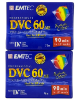 2x Emtec - DVC 60ME Kassetten / 90 min LP / Mini DV Video / Brandneu