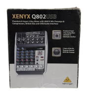 Behringer - Xenyx - Q802 USB Analog Mixer/Interface /8 Kanal /2 Bus /Top Zustand