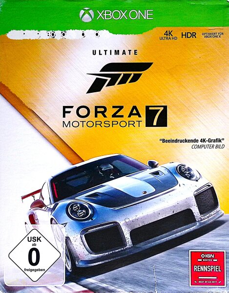 Forza Motorsport 7-Ultimate Edition-Xbox One * Spiel TOP / Cover war nass + Riss