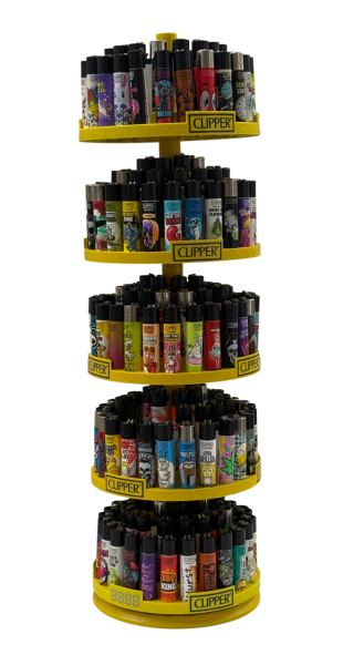 219x Clipper Feuerzeuge / versch. Motive / Clipper Ständer / Selten /Top Zustand