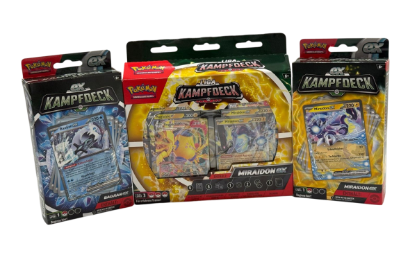 3x Pokemon Sammelkartenspiel " Kampfdecks" / Miraidon EX /Baojian EX /Brandneu