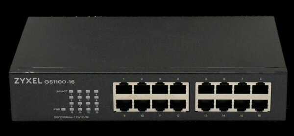 Zyxel GS1100-16 - Ethernet Switch / 16 - Port / 1000-Mbit/s / Plug&Play