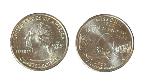 USA 2003 P Missouri State Quarter / 25 Cents /unzirkuliert /Original Umlaufmünze