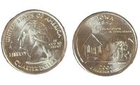 USA 2004 P Iowa State Quarter / 25 Cents / unzirkuliert / Original Umlaufmünze