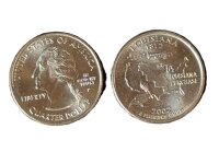USA 2002 P Louisiana State Quarter /25 Cents /unzirkuliert /Original Umlaufmünze