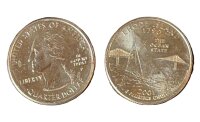 USA 2001 P Rhode Island State Quarter / 25 Cents /unzirkuliert /Org. Umlaufmünze