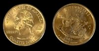 USA 2002 P Tennesee State Quarter / 25 Cents...