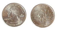 USA 2003 P Illinois State Quarter / 25 Cents / unzirkuliert / Original Umlaufmünze