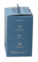 Fuji Instax Mini 12 Sofortbildkamera / Clay White + Originale Tasche / Brandneu